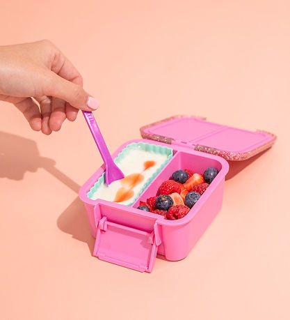 MontiiCo Snackboks m. 3 rum - Bento Two - 500 ml - Floss Glitter MontiiCo Snackboks m. 3 rum - Bento Two - 500 ml - Floss Glitter