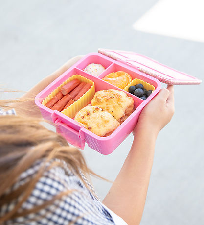 MontiiCo Madkasse m. 3 rum - Bento Three - 1 l - Floss Glitter