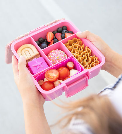 MontiiCo Madkasse m. 5 rum - Bento Five - 980 ml - Floss Glitter