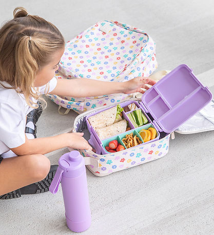 MontiiCo Madkasse m. 4 rum - Bento Feast - 2000 ml - Lilac