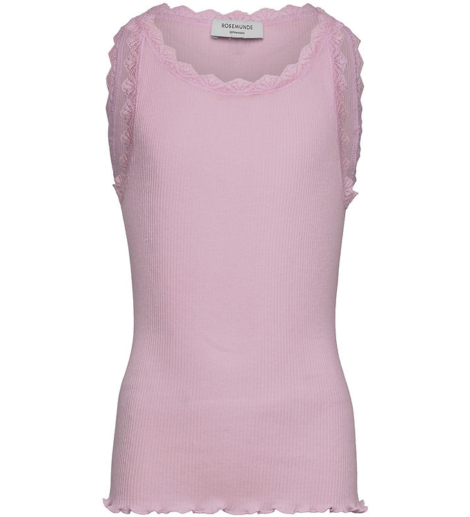 Rosemunde Top - RkBalta - Rib - Dawn pink m. Blonder
