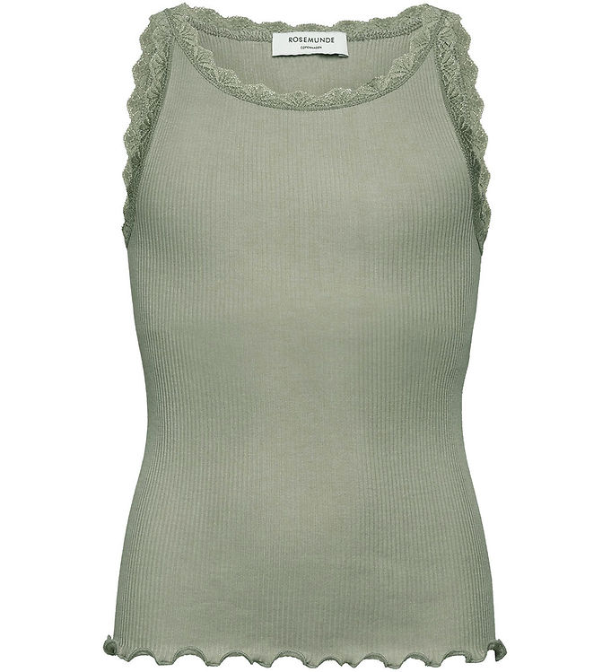 Rosemunde Top - RkBalta - Rib - Abbey Stone m. Blonder