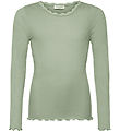 Rosemunde Bluse - Rib - Balta - Abbey Stone m. Blonder Rosemunde Bluse - Rib - Balta - Abbey Stone m. Blonder