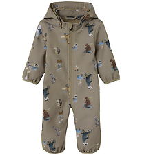 Name It Softshelldragt m. Fleece - NbnAlfa08 - Silver Mink/GO Name It Softshelldragt m. Fleece - NbnAlfa08 - Silver Mink/GO