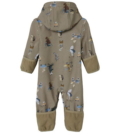 Name It Softshelldragt m. Fleece - NbnAlfa08 - Silver Mink/GO Name It Softshelldragt m. Fleece - NbnAlfa08 - Silver Mink/GO