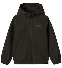 Name It Softshelljakke m. Fleece - NkmAlfa08 - Cool Block - Sort Name It Softshelljakke m. Fleece - NkmAlfa08 - Cool Block - Sort
