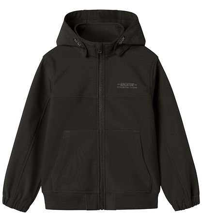 Name It Softshelljakke m. Fleece - NkmAlfa08 - Cool Block - Sort