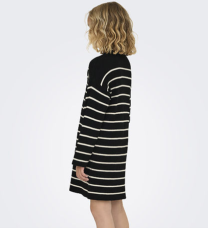 Kids Only Kjole - Strik - Rib - KogIbi - Black/Whitecap Grey Kids Only Kjole - Strik - Rib - KogIbi - Black/Whitecap Grey