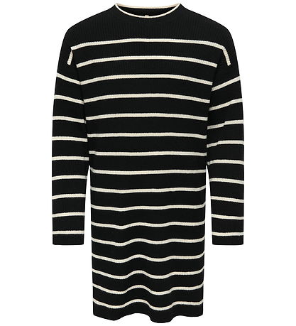 Kids Only Kjole - Strik - Rib - KogIbi - Black/Whitecap Grey Kids Only Kjole - Strik - Rib - KogIbi - Black/Whitecap Grey