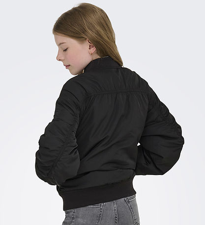 Kids Only Bomberjakke - KogMinna - Black/Mauve Wine Kids Only Bomberjakke - KogMinna - Black/Mauve Wine