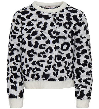 Kids Only Bluse - Uld - Strik - KogDora - Birch/Black Leo