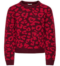 Kids Only Bluse - Uld - Strik - KogDora - Cabernet/Salsa Leo Kids Only Bluse - Uld - Strik - KogDora - Cabernet/Salsa Leo