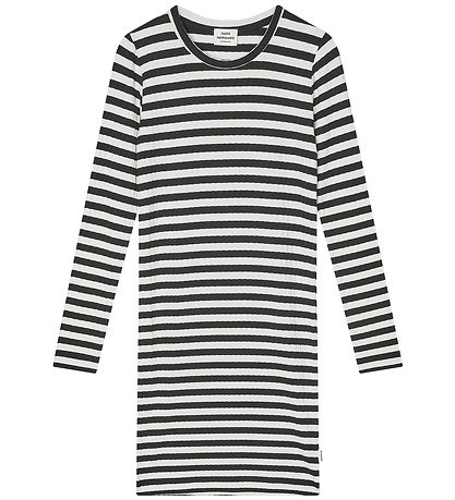 Mads Nørgaard Kjole - Rib - Stripe Dubina - Sort/Vanilla Ice