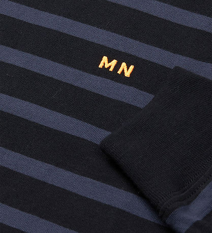 Mads Nørgaard Bluse - Stripe Carlito - Parisian Night/Sort
