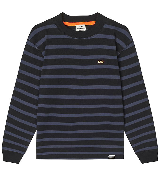 Mads Nørgaard Bluse - Stripe Carlito - Parisian Night/Sort
