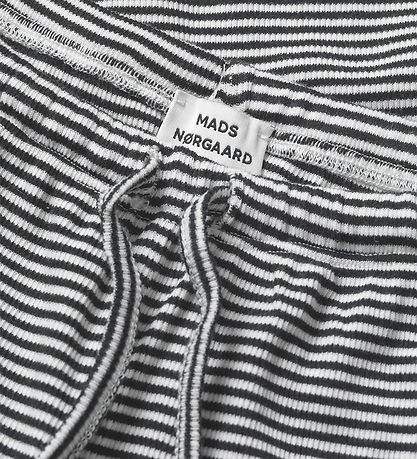 Mads Nørgaard Bukser - Rib - Stripe Verona - Sort/Vanilla Ice
