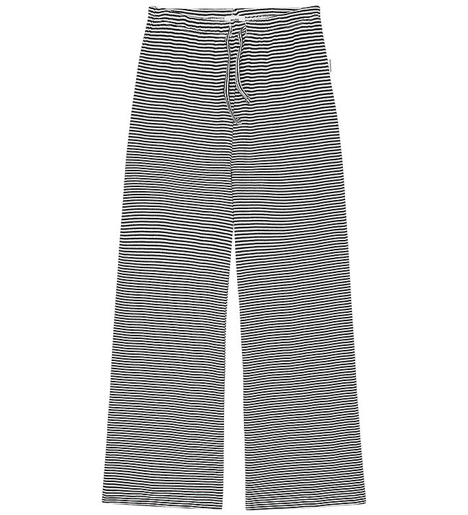 Mads Nørgaard Bukser - Rib - Stripe Verona - Sort/Vanilla Ice