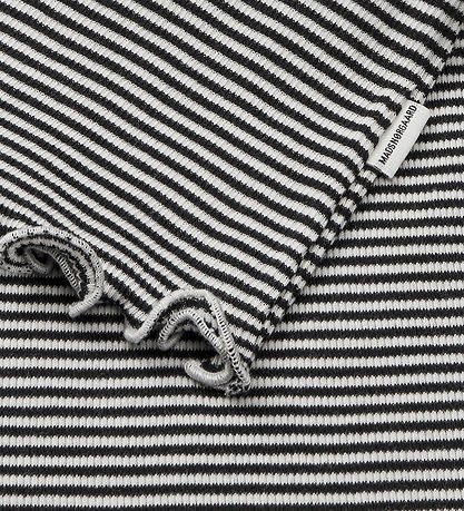 Mads Nørgaard T-shirt - Rib - Stripe Tiki - Sort/Vanilla Ice
