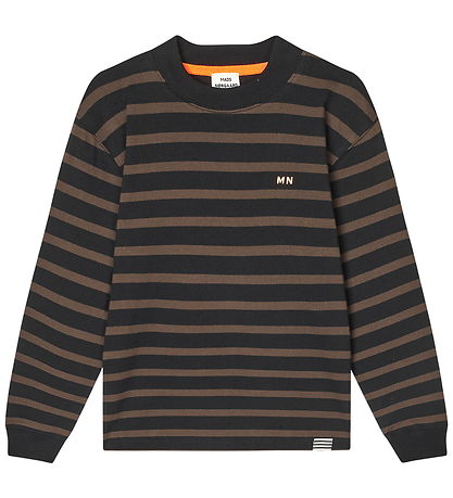 Mads Nørgaard Bluse - Stripe Carlito - Sort/Demitasse