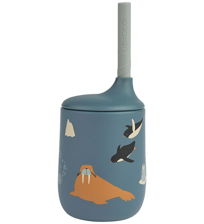 Liewood Kop m. Sugerør - Silikone - Ellis - Arctic Sea/Ocean Vie