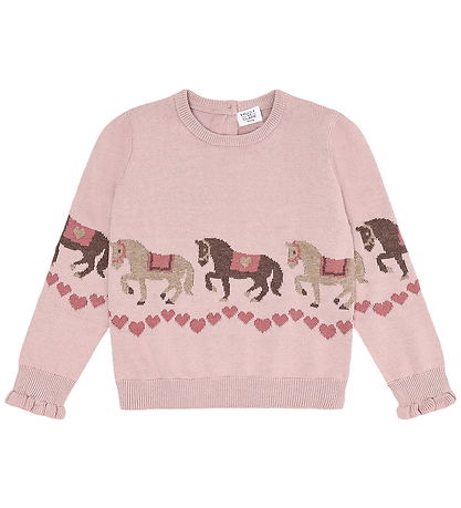 Hust and Claire Bluse - Strik - HCPani - Adobe Rose m. Heste