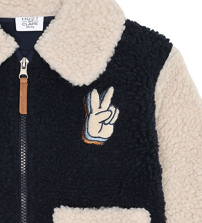 Hust and Claire Fleecejakke - HCErik Teddy - More Navy Hust and Claire Fleecejakke - HCErik Teddy - More Navy