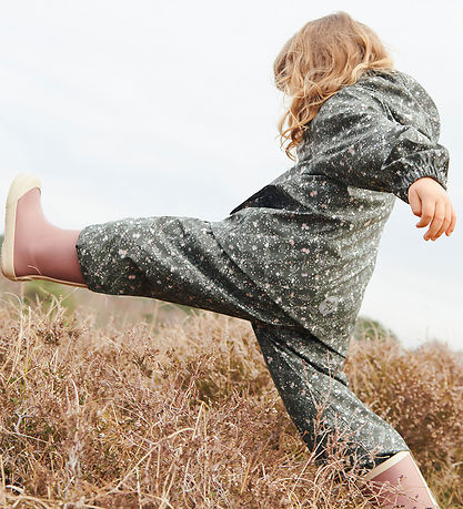 Wheat Regnjakke - PU - Ollo - Forest Lake Checked Flowers Wheat Regnjakke - PU - Ollo - Forest Lake Checked Flowers