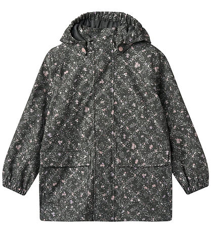 Wheat Regnjakke - PU - Ollo - Forest Lake Checked Flowers Wheat Regnjakke - PU - Ollo - Forest Lake Checked Flowers