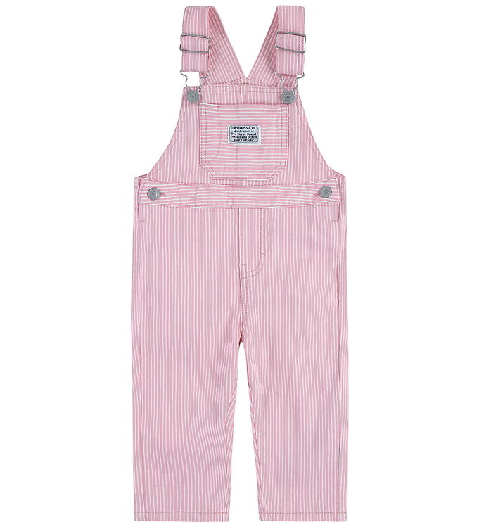 Levis Smækbukser - Railroad Stripe - Bright White/Pink