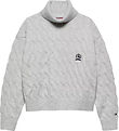 Tommy Hilfiger Bluse - Strik - Lysegråmeleret Tommy Hilfiger Bluse - Strik - Lysegråmeleret