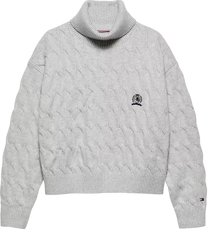 Tommy Hilfiger Bluse - Strik - Lysegråmeleret