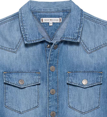 Tommy Hilfiger Kjole - Denim - Vicosedenim Blue