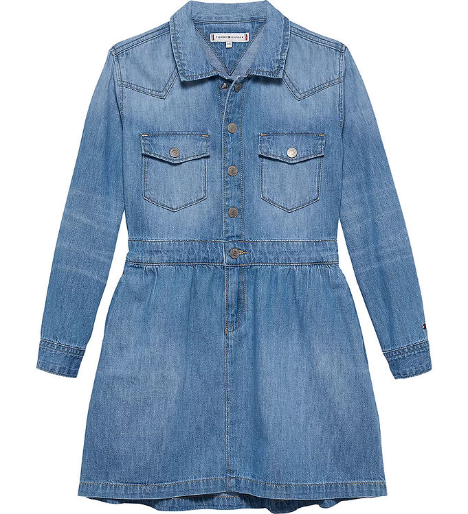Tommy Hilfiger Kjole - Denim - Vicosedenim Blue