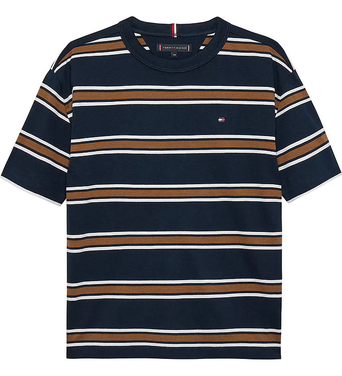 Tommy Hilfiger T-shirt - Cotton Stripe - Navy Multi Stripe