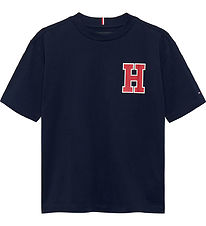 Tommy Hilfiger T-shirt - Varsity Front Back - Dark Night Navy m. Tommy Hilfiger T-shirt - Varsity Front Back - Dark Night Navy m.