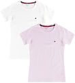 Tommy Hilfiger T-shirt - 2-pak - White/Light Pink Tommy Hilfiger T-shirt - 2-pak - White/Light Pink