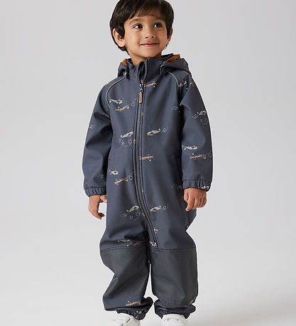 Name It Softshelldragt m. Fleece - Noos - NmmAlfa08 - Grey Pinst Name It Softshelldragt m. Fleece - Noos - NmmAlfa08 - Grey Pinst