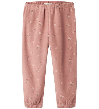 Lil' Atelier Fleecesæt - NmfLaspektra - Misty Rose m. Blomster