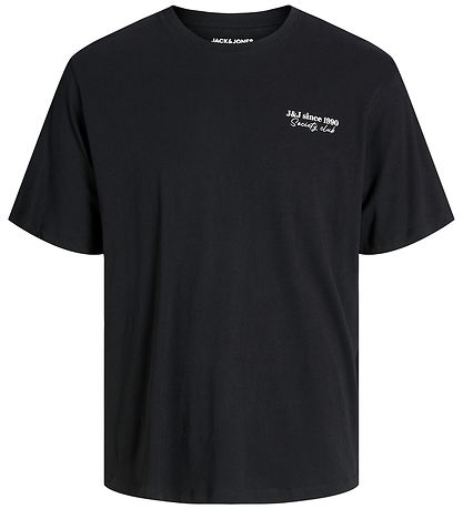 Jack & Jones T-shirt - JjNinety - Sort m. Hvid