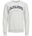 Jack & Jones Sweatshirt - JjeCaleb - White Melange Jack & Jones Sweatshirt - JjeCaleb - White Melange