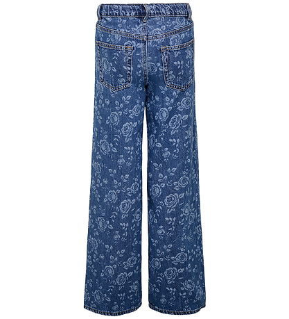 Kids Only Jeans - KogHope - Medium Blue Denim m. Blomster