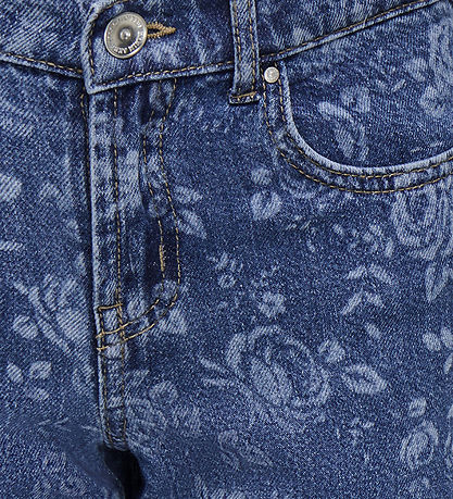 Kids Only Jeans - KogHope - Medium Blue Denim m. Blomster