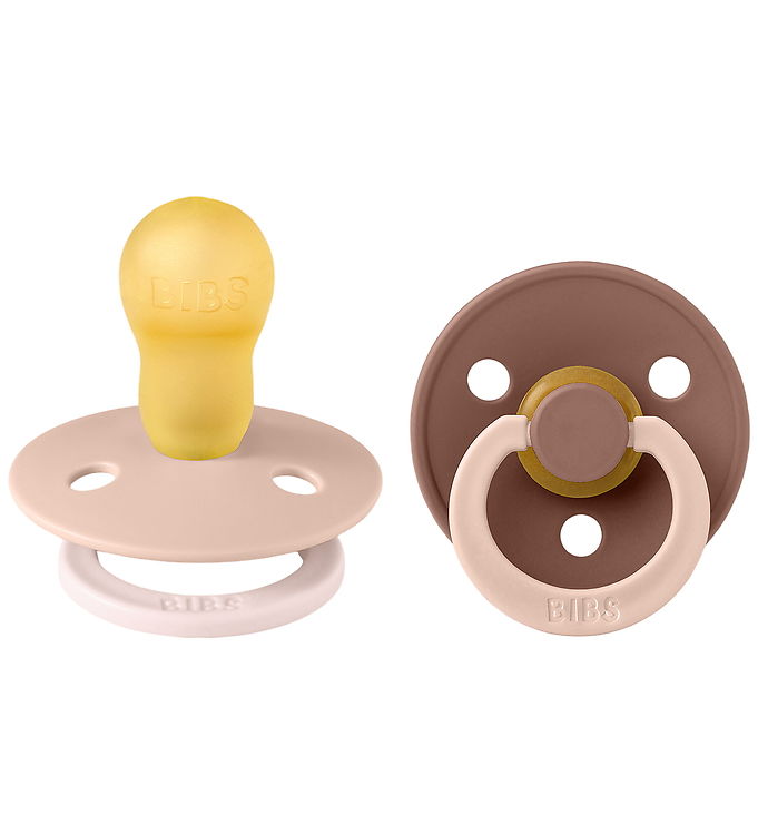 BIBS Rund Colour Sut - 2-Pak - Str. 3 - Naturgummi - Fusion Studio - Blush/Woodchuck Mix