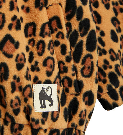 Mini Rodini Fleecejakke - Leopard - Beige Mini Rodini Fleecejakke - Leopard - Beige