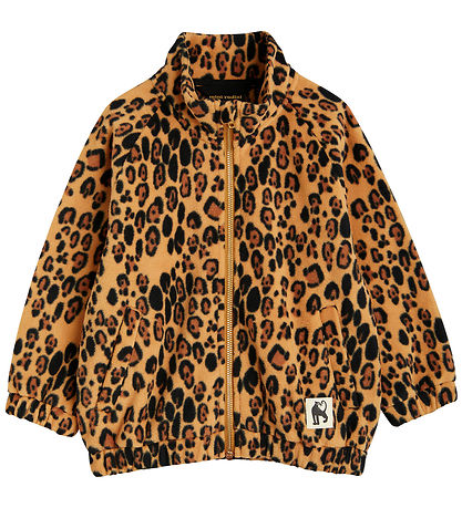 Mini Rodini Fleecejakke - Leopard - Beige Mini Rodini Fleecejakke - Leopard - Beige