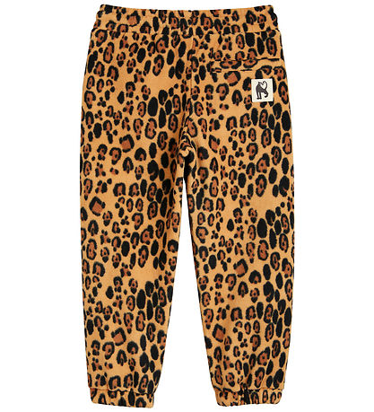 Mini Rodini Fleecebukser - Leopard - Beige