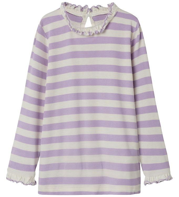 Name It Bluse - NmfPrakula - Lavendula/Bright White