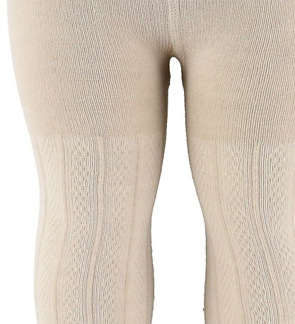 Wheat Strømpebukser - Uld - Karla - Offwhite m. Mønster