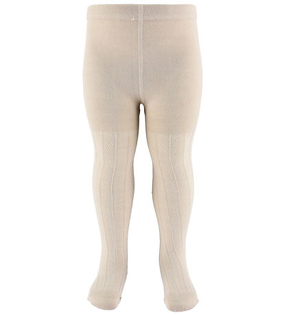 Wheat Strømpebukser - Uld - Karla - Offwhite m. Mønster