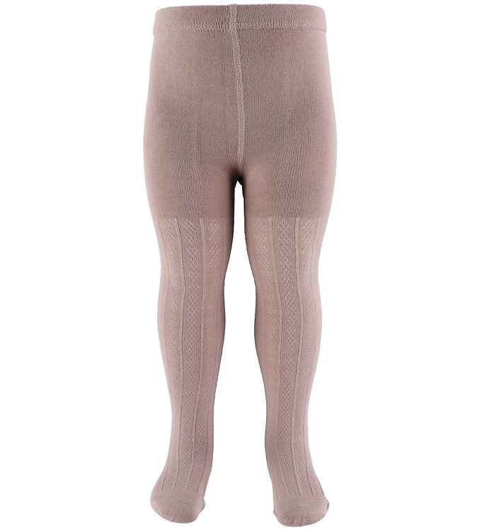 Wheat Strømpebukser - Uld - Karla - Dry Rose m. Mønster